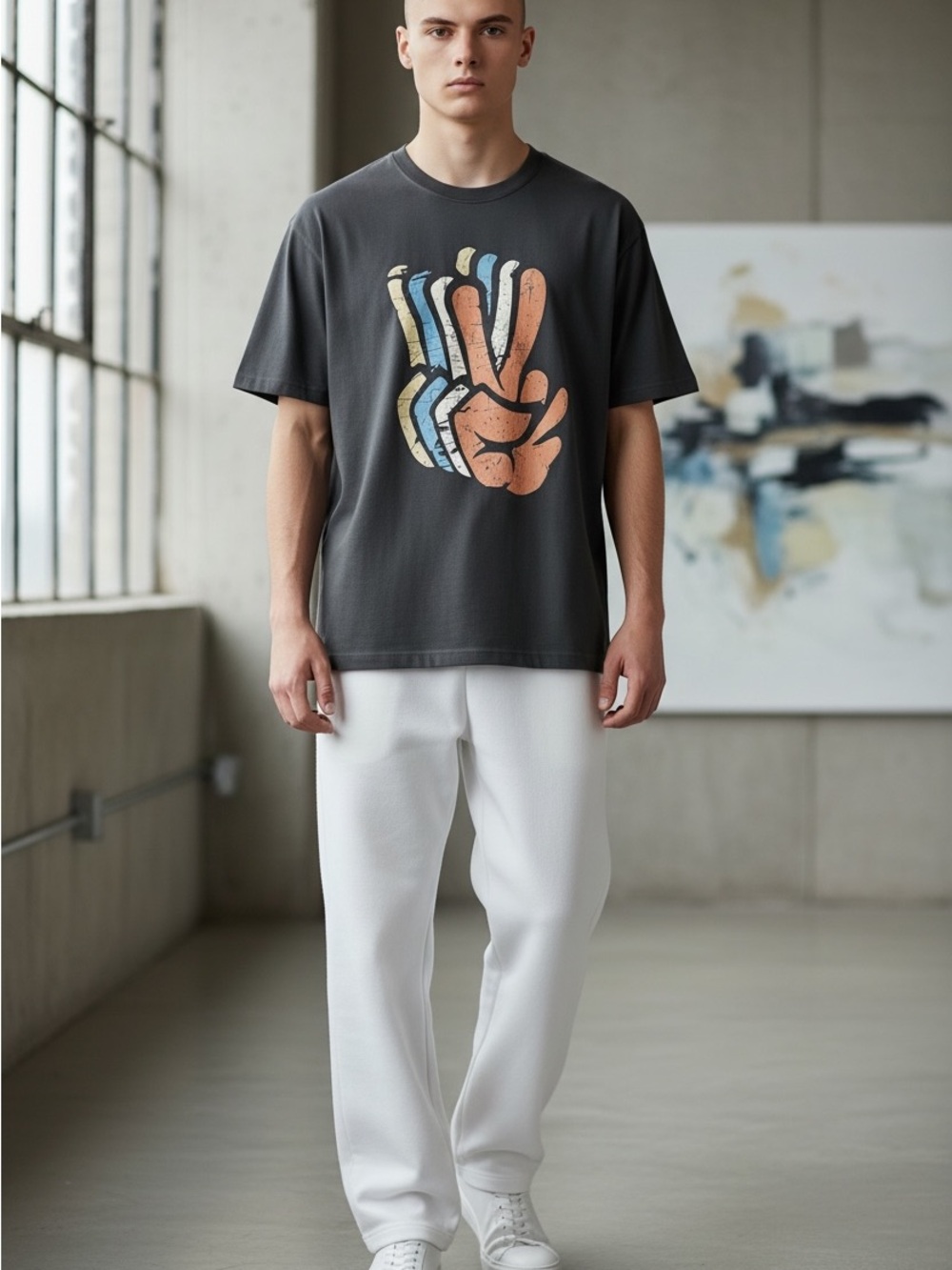 Ch Graphic Peace Sign Tee - ((NWOT))